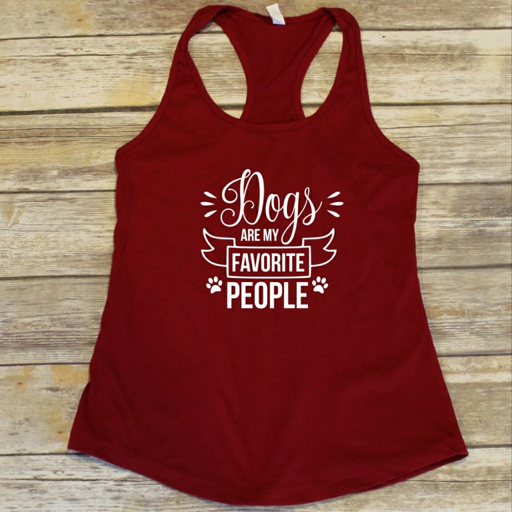 Dogs Are My favorite People Racerback Tank Top